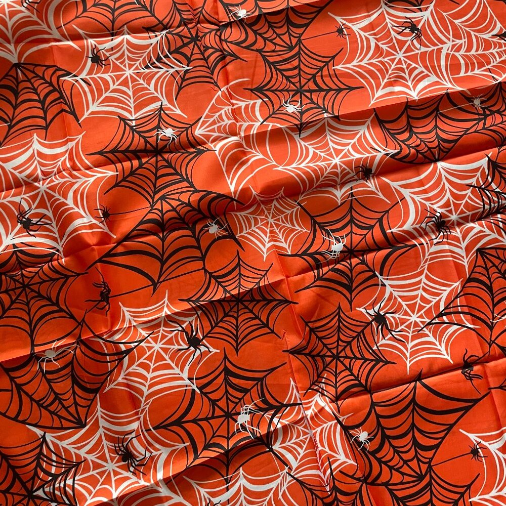 Halloween Spiderweb Fabric Tablecloth